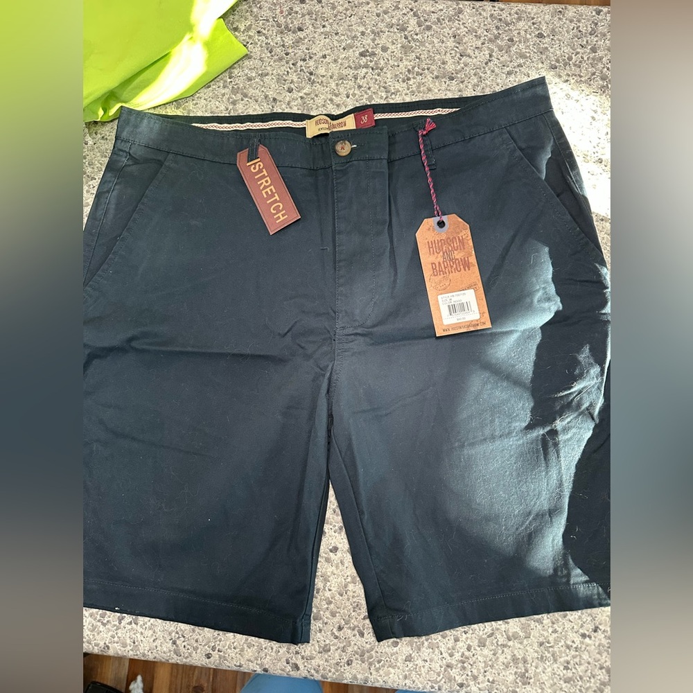 Barbour Men's Dark Blue Flat Front Shorts